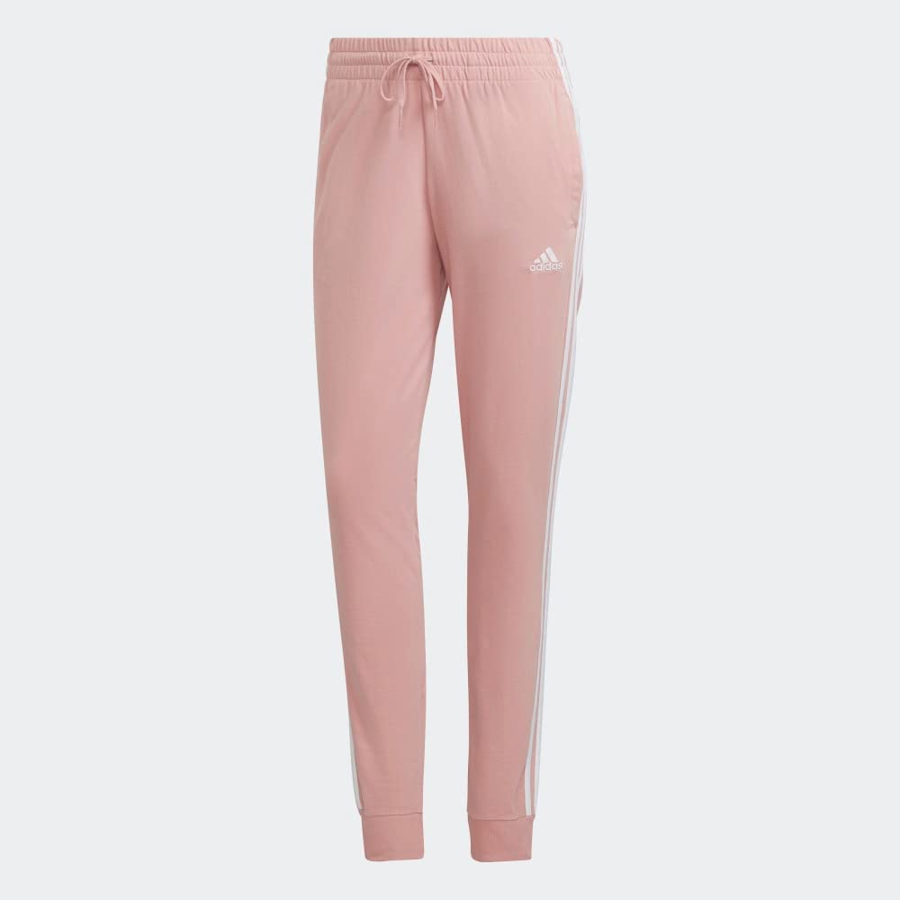adidas Womens 3-Stripes Drawstring Sweatpants Training Casual - Black