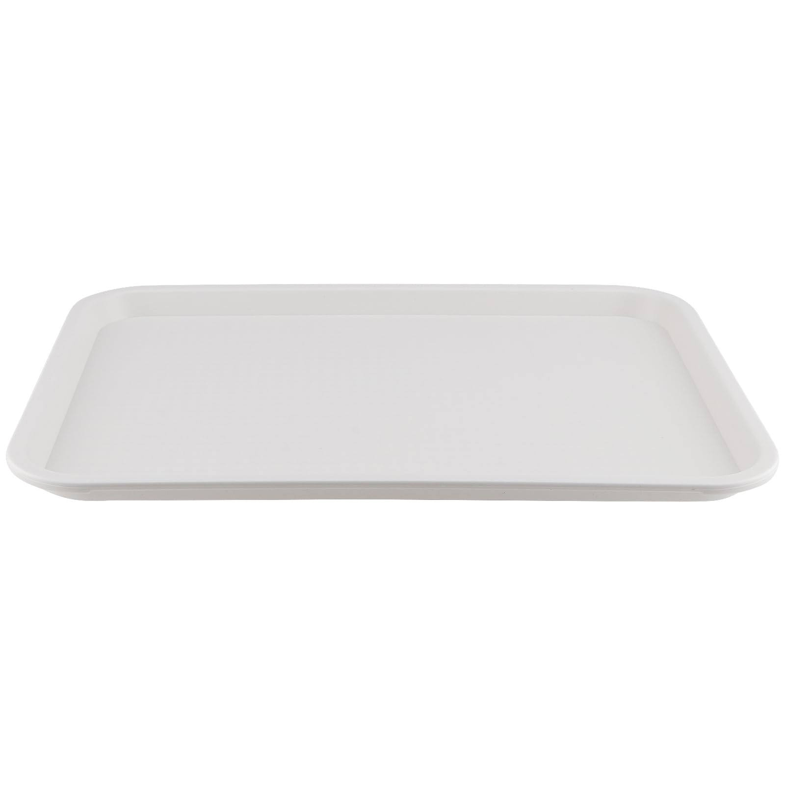 ZOENHOU 6 Pack 14 x 10 Inch Fast Food Tray, Rectangular Cafeteria Serving Trays, Plastic Trays for Food, Black