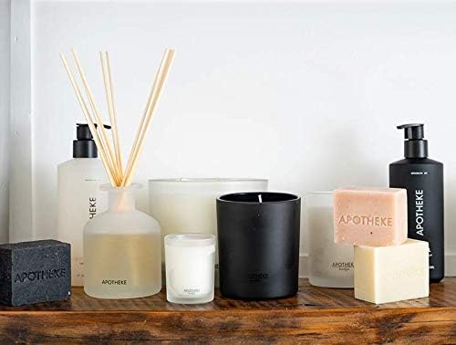 Apotheke Luxury Scented Reed Diffuser for Home - 6.7 Fl Oz Essential Oil Aromatherapy - 10 Rattan Scent Sticks Room Diffuser - Long-Lasting Fragrance for Bedroom, Home, Bathroom