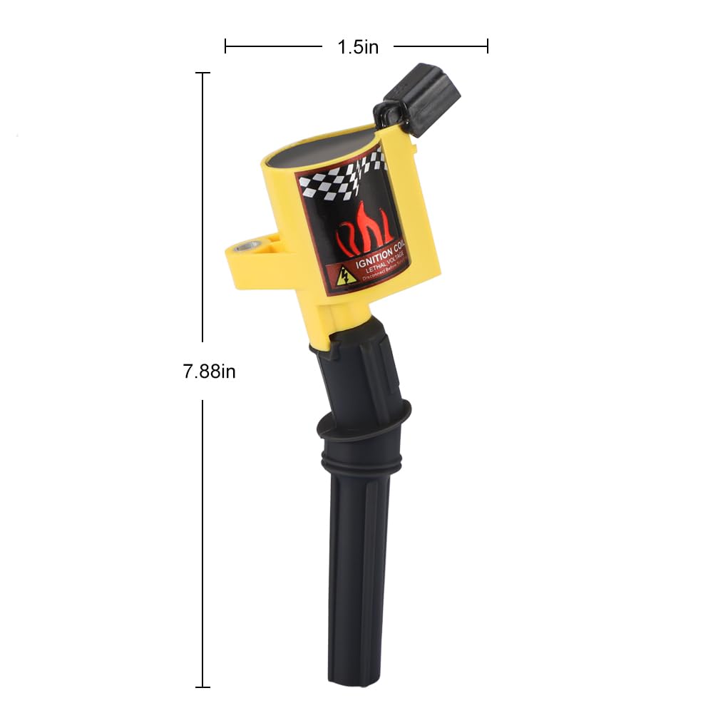 CarBole High Performance Coil Pack For F150 F250 F350 5.4L 4.6L V8 DG508, Ignition Coil For 1997-2014 Ford Crown Victoria E150 E250 Expedition Mustang Lincoln (Pack of 8pcs)