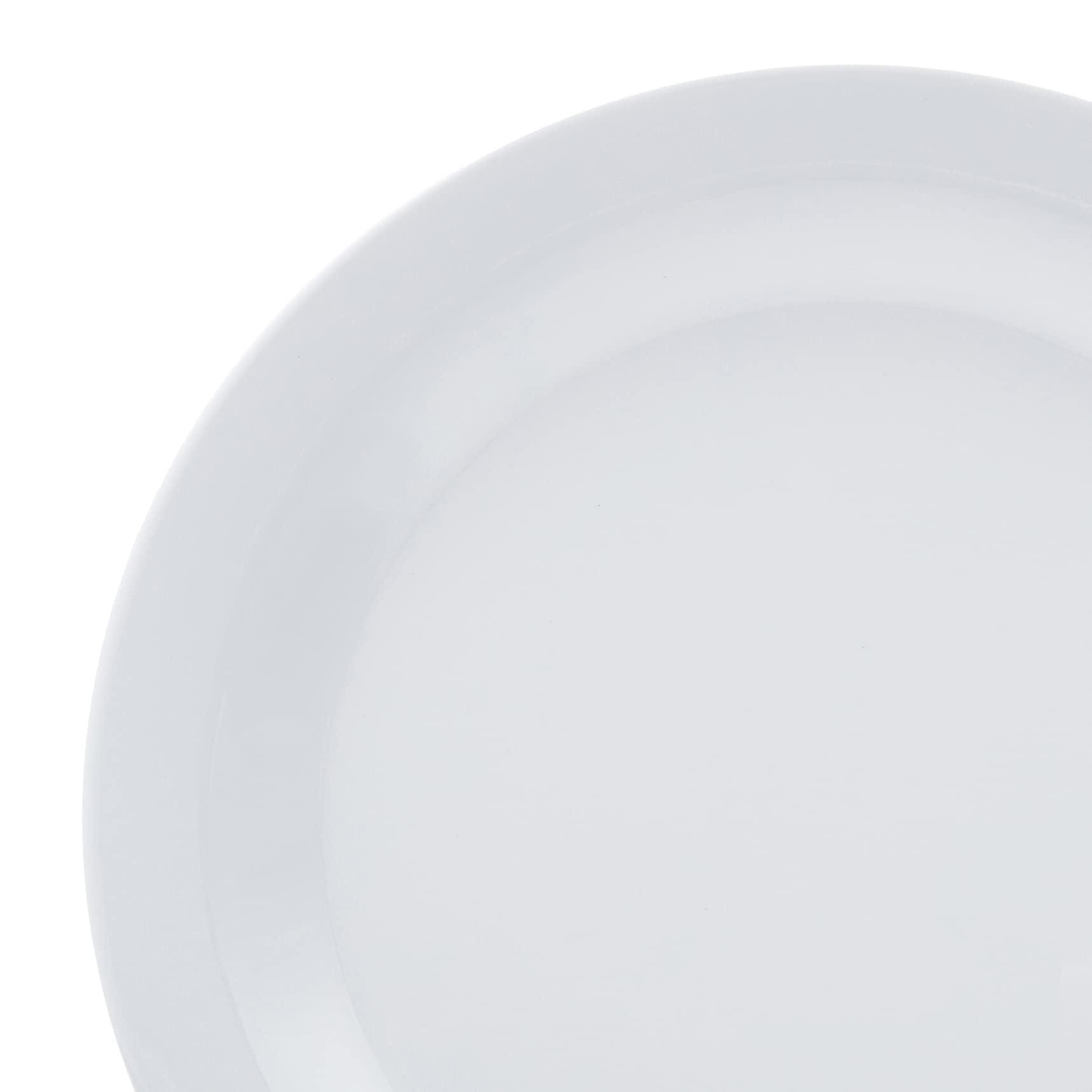 Amazon Basics Melamine Oval Serving Platter for Restaurants and Home, Dishwasher Safe, BPA Free, Break and Crack Resistant, Narrow Rim, 13" x 9.75", White, 6-Piece Set