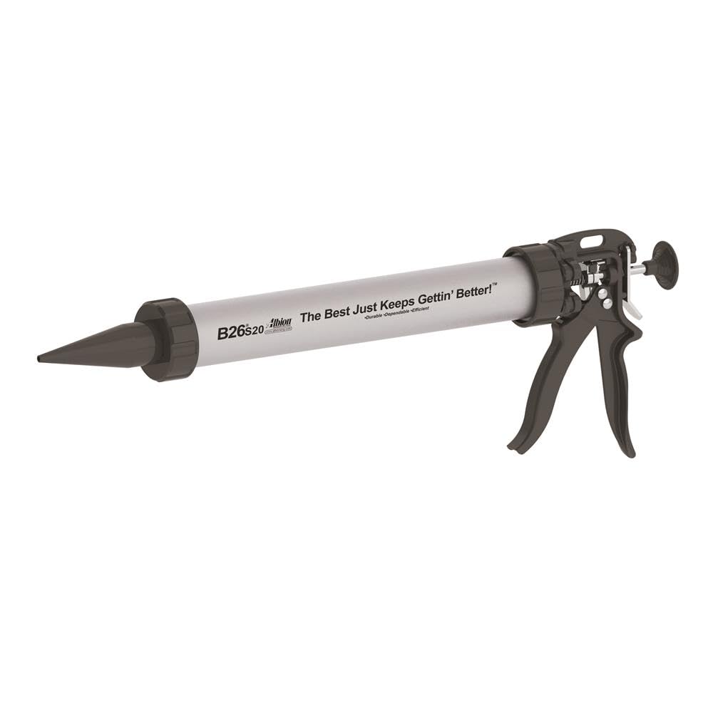 Albion Engineering E12S20 B-Line Cordless Sausage Caulking Gun, No Drip, 12V, 20 oz