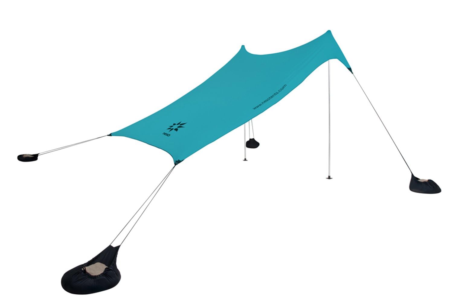 Neso Grande Portable Beach Tent Sun Shelter - Lightweight Beach Shade Canopy - Easy Setup for Family Outings - Patented Reinforced Corners - UPF 50+ Sun Protection - 7ft Tall, 9 x 9ft
