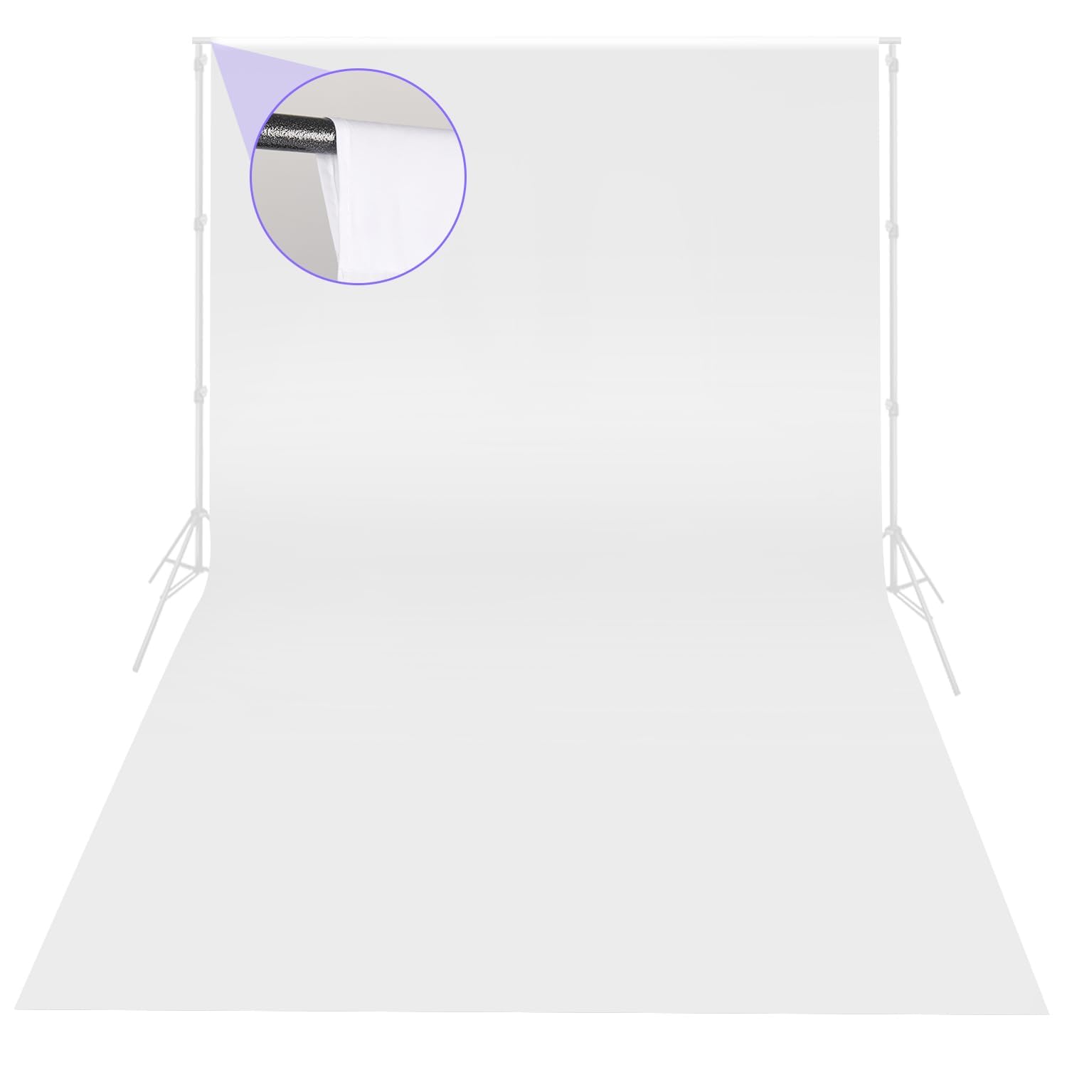 Black Backdrop 10x10ft, Photo Backdrop Curtain for Photoshoot, Pure Photographic Studio Backgrounds, Thick Polyester Fabric Photography Black Screen for Party Portraits Video Recording (Backdrop Only)