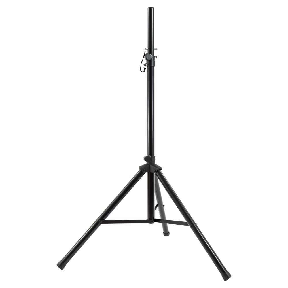 Gemini Sound ST-Pack Heavy Duty Professional Audio Universal DJ Fold-Out Telescoping Tripod Steel Speaker Stands (Set of 2), Up to 80" Inches Tall, 200lb Weight Capacity with Carry Bag Included,Black