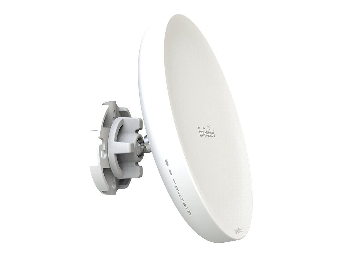EnGenius Wi-Fi 6 (802.11ax) 5GHz 1,200 Mbps, 2x2 Outdoor Wireless Bridge, 26 dBm, high gain 19 dBi Directional Antenna, IP-55 housing, up to 6 Miles Point-to-Point [EnStation6 KIT]