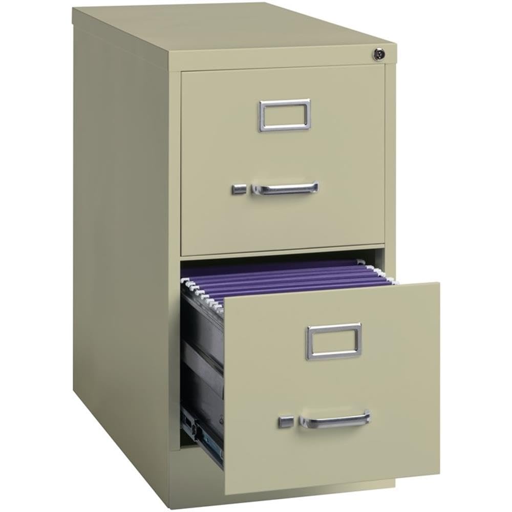 Pemberly Row 4 Drawers 52" Vertical Beige Metal Filing Cabinet Lockable Pre-Assembled Stationary Letter Size for Home, Office