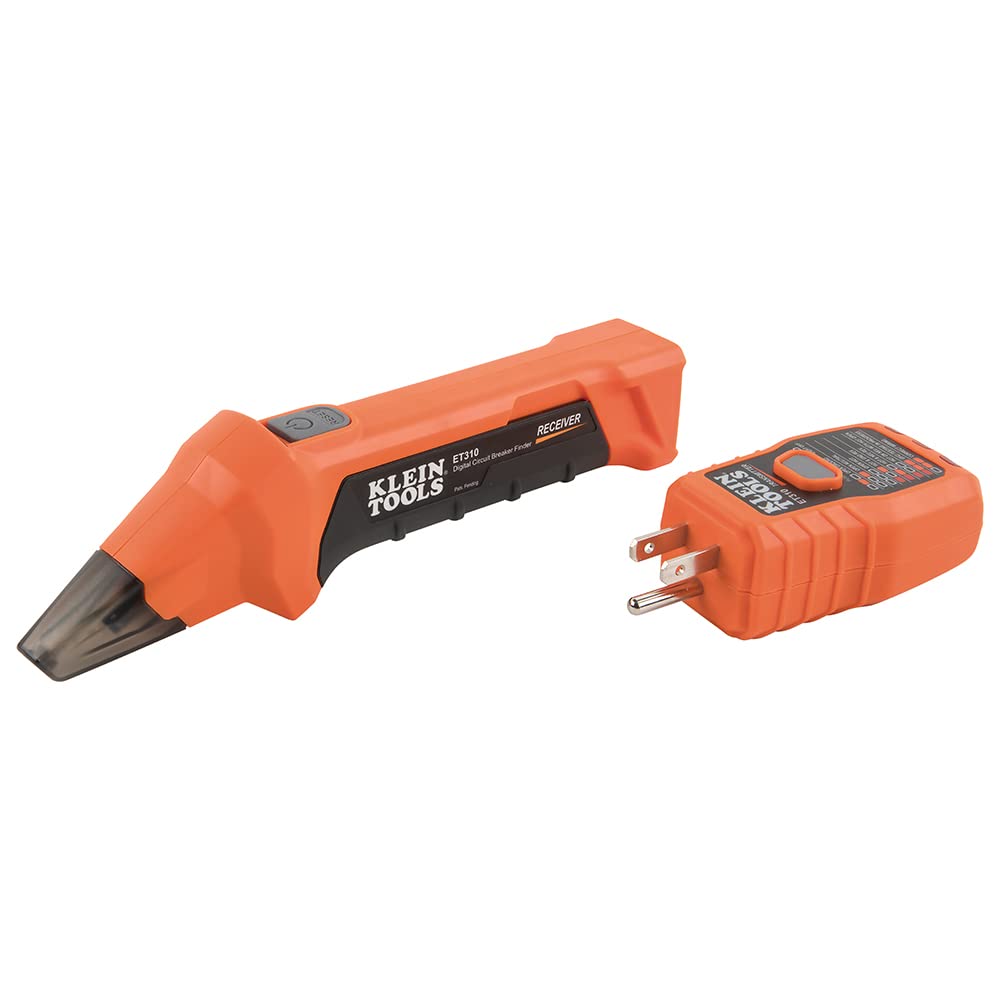 Klein Tools 80016 Circuit Breaker Finder Tool Kit with Accessories, GFCI Outlet Tester, 2-Piece Set, Includes Cat. No. ET310 and Cat. No. 69411
