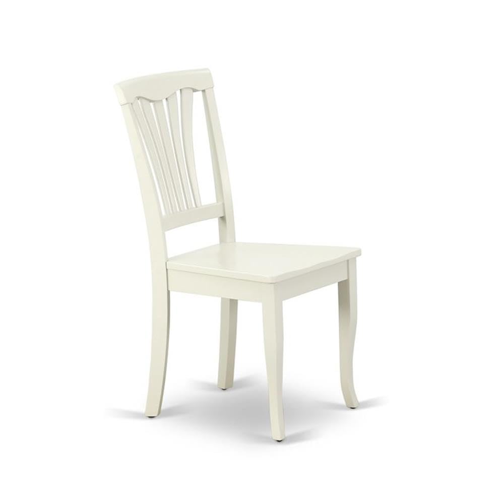 East West Furniture AVC-BLK-W Avon Dining Room Chairs - Slat Back Solid Wood Seat Chairs, Set of 2, Black & Cherry
