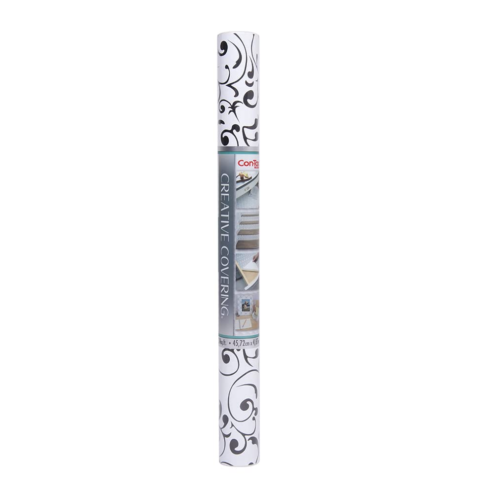 Con-Tact Brand Creative Covering, Self-Adhesive Shelf Liner, Multi-Purpose Vinyl Roll, Easy to Use and Apply, 18'' x 50', Abby Sage