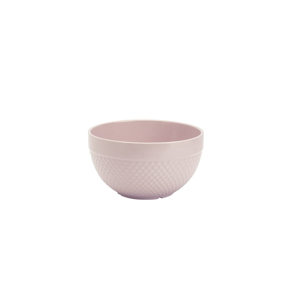 TTU Tabletops Gallery Hobnail Style 4 Piece Timeless Grey Stoneware Nesting Mixing Bowl Set for Baking and Cooking