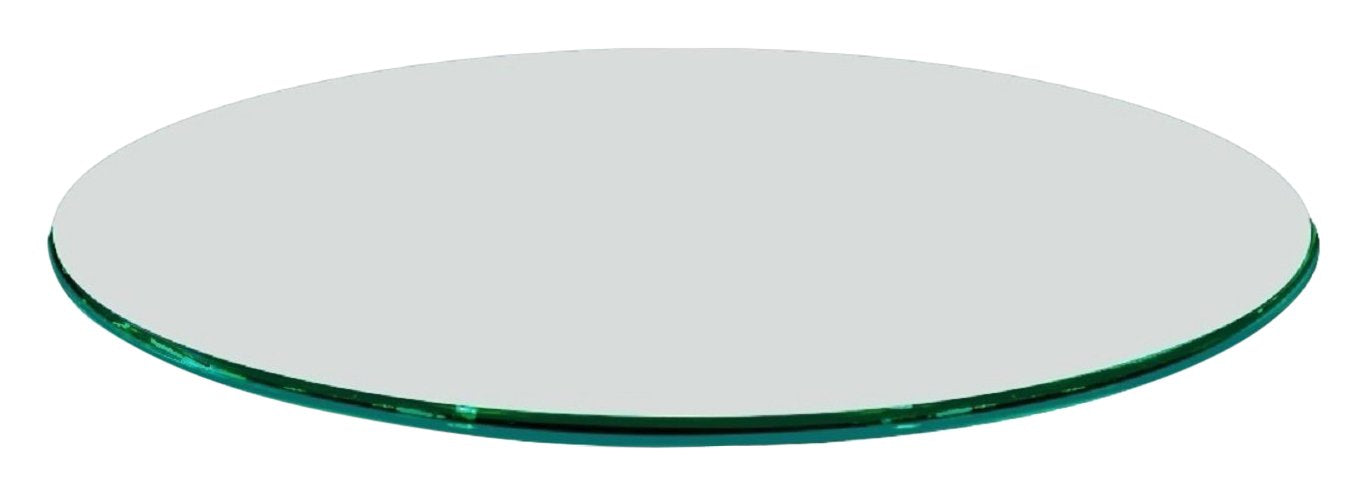 12" Inch Round Glass Table Top 1/2" Thick Tempered Beveled Edge by Fab Glass and Mirror