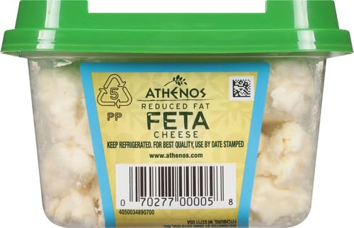 Athenos Traditional Reduced Fat Crumbled Feta Cheese (5 oz Tub)