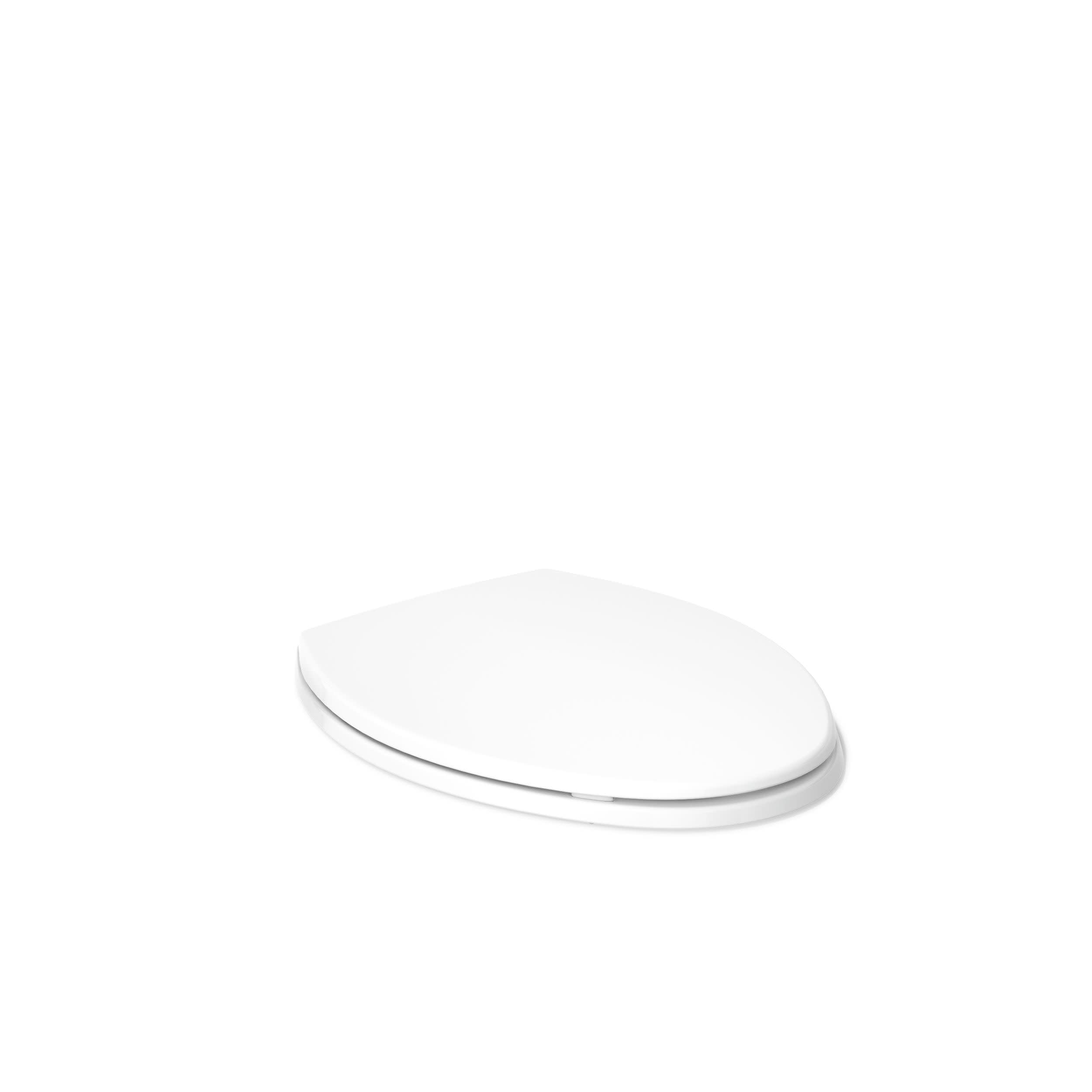KOHLER K-4775-0 Brevia Round Toilet Seat with Quick-Release Hinges And Quick-Attach Hardware For Easy Clean, White