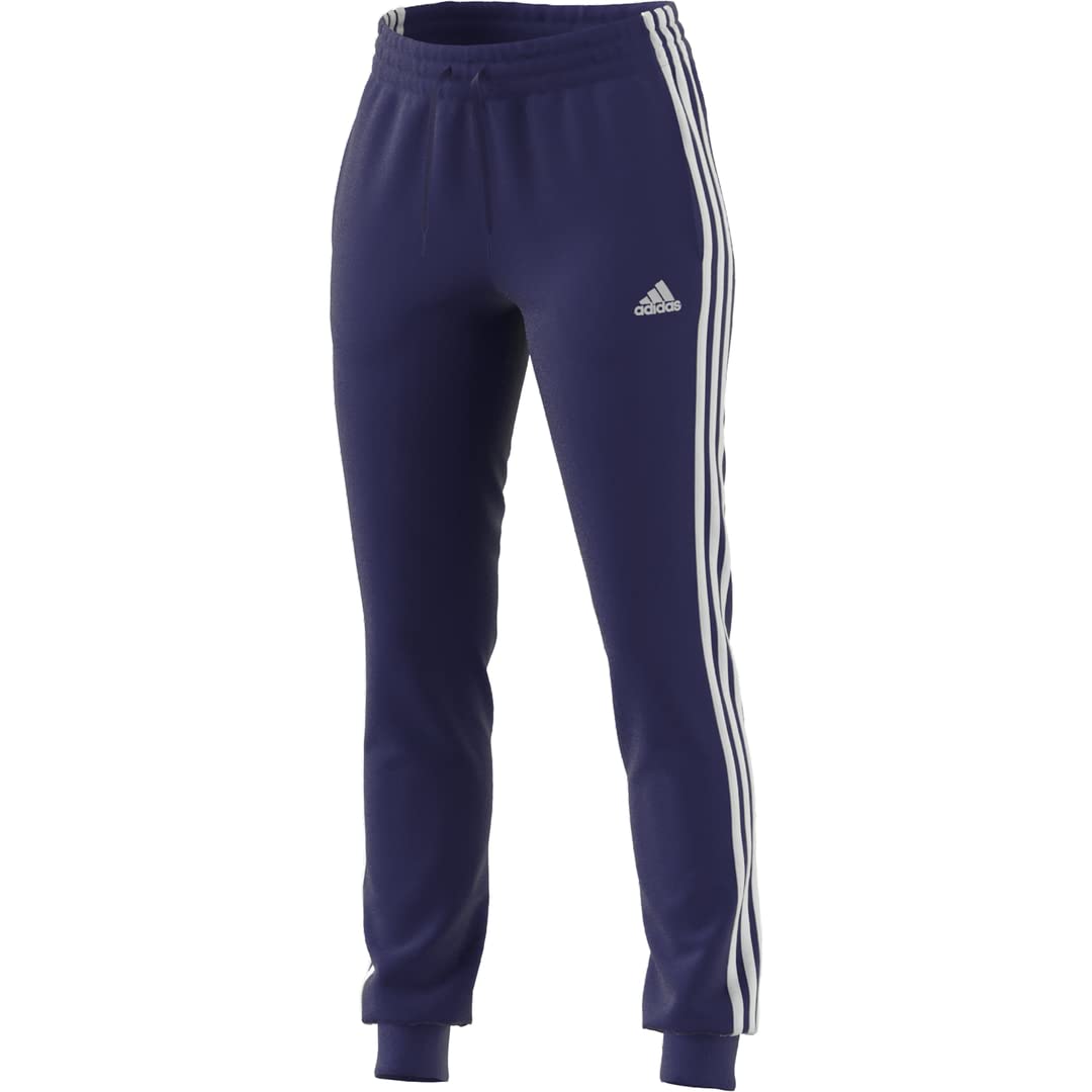 adidas Womens 3-Stripes Drawstring Sweatpants Training Casual - Black