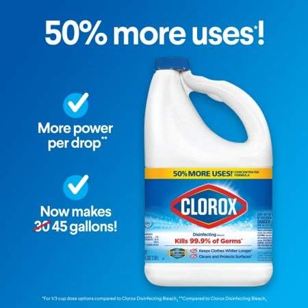 Clorox Disinfecting Bleach, 121 Fluid Ounces (Package May Vary)