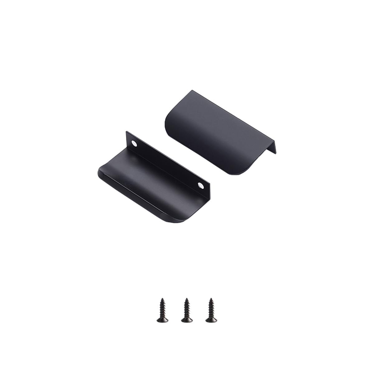 Satanga Edge Finger Pulls for cabinets Kitchen Concealed Drawer Pull Aluminum Hidden Back Mount Door Handle for Home Pack of 5 Modern White 3 Inch Overall Length Easy Installation