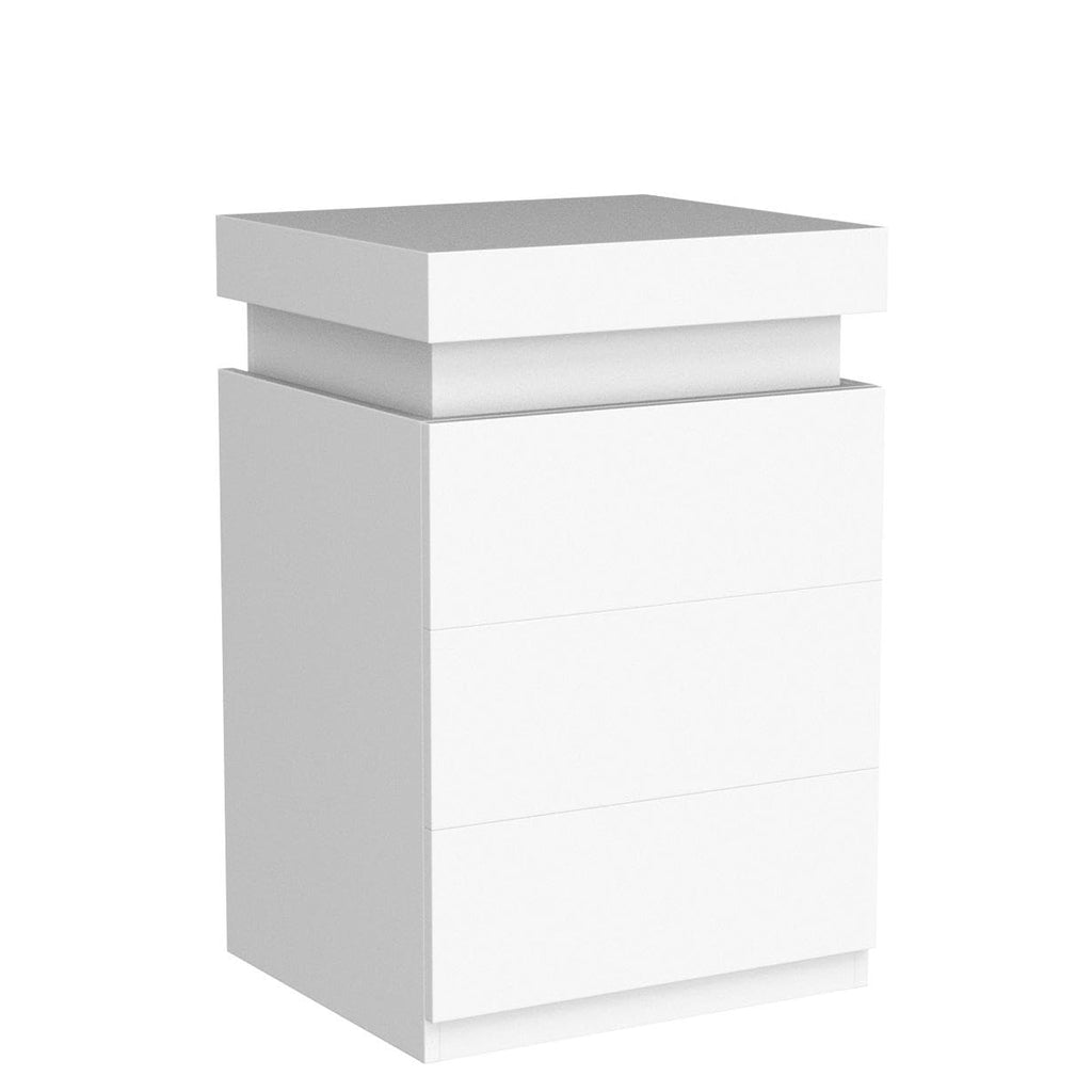 BTHFST LED Nightstands Set of 2,Night Stands for Bedroom Set of 2,Nightstand with Charging Station and Sliding Top,Bedside Table with Power Outlets & Drawers,Modern End Side Table (Black)