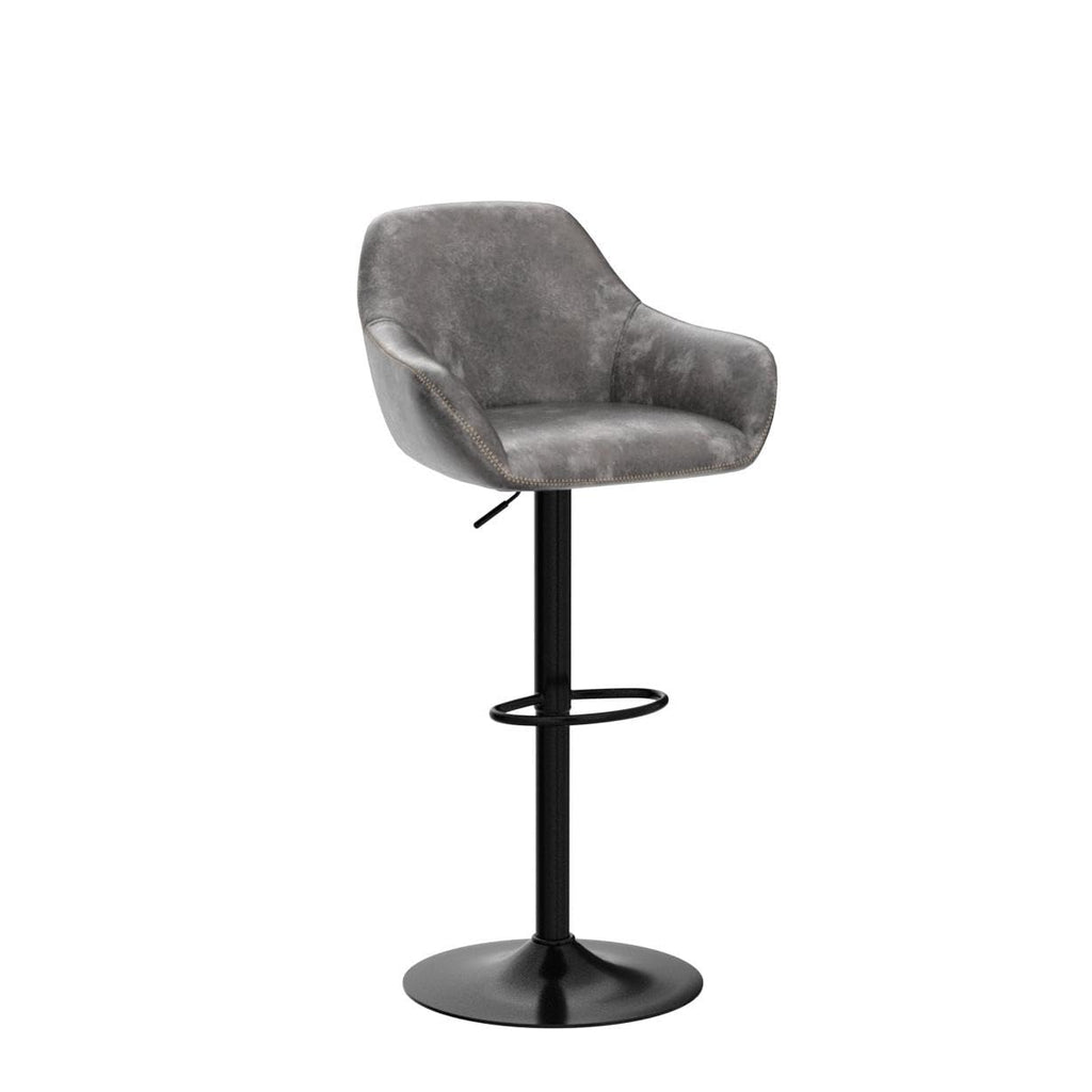 Yaheetech Bar Stools Set of 2, PU Leather Swivel Counter Height Barstools, Adjustable Bar Chairs with Backrest and Footrest, Kitchen Island Stool for Home Kitchen, Black