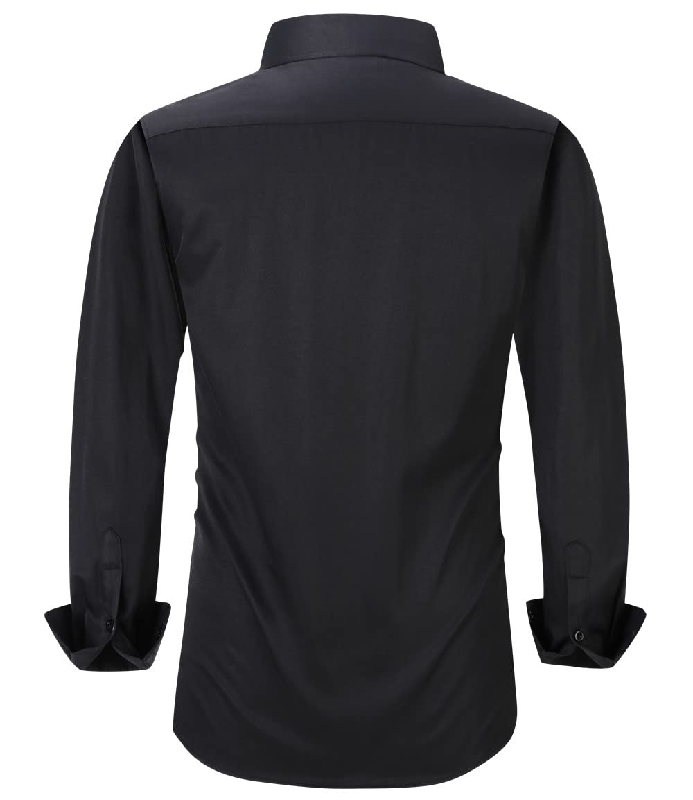 Long Sleeve Dress Shirts for Men - Regular-Fit Casual Button-Down Shirt with Pockets