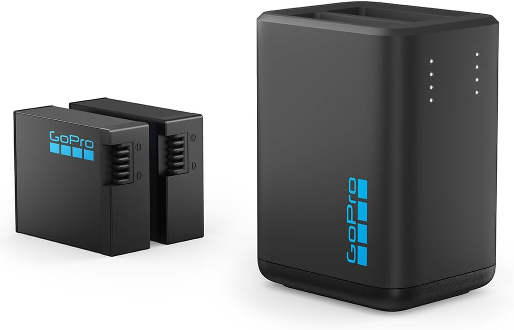 GoPro Dual Battery Charger + 2 Enduro Rechargeable Batteries (HERO13 Black) - Official Accessory