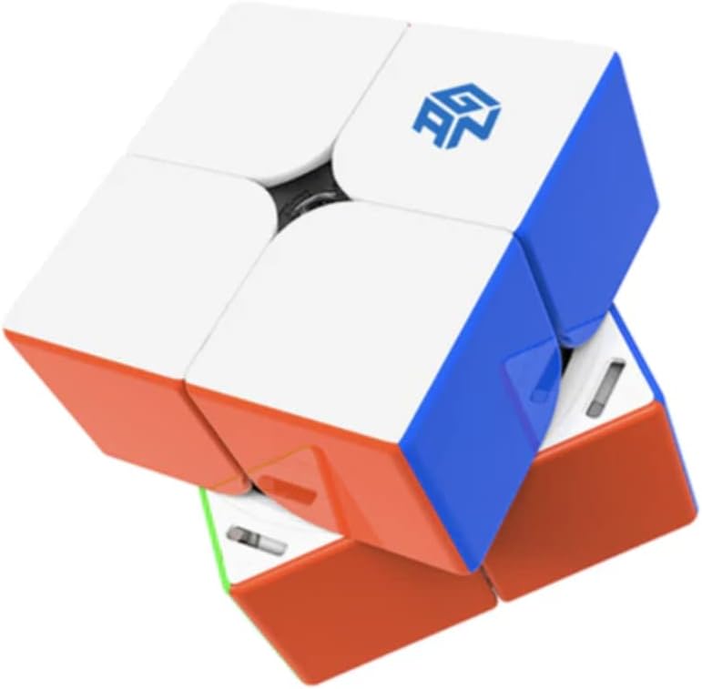 GAN 251 M Air, 2x2 Magnetic Speed Cube Stickerless 251 Mini Cube Puzzle Toy for Beginner(Frosted Surface Primary Internal)