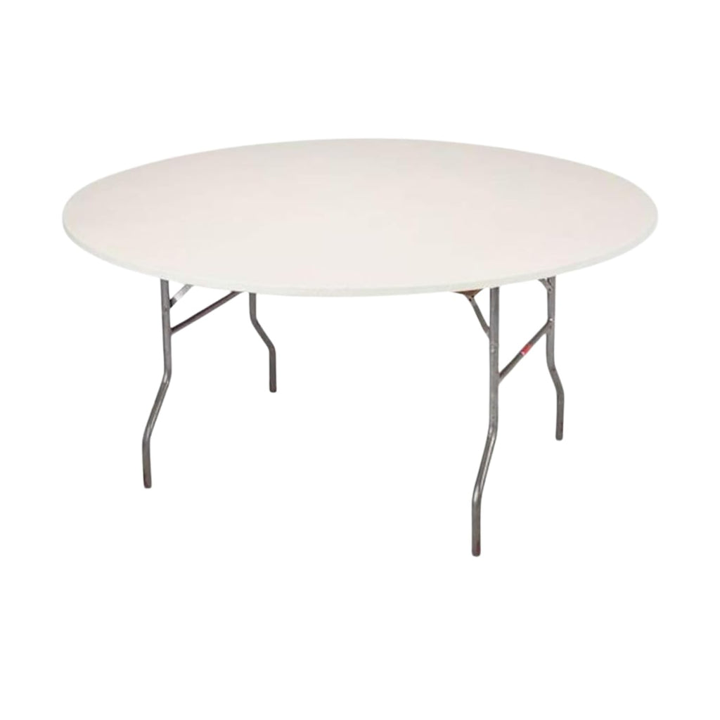 Kwik-Covers 60" Round Fitted Plastic Table Covers, 5 Pack (Black)