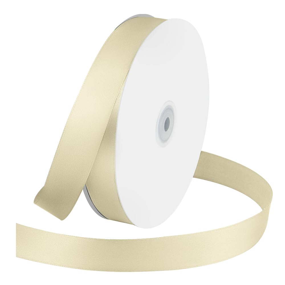 1" Wide x 100 Yards Single Face Polyester Satin Ribbon, Satin Ribbon for Crafts, Gift, Hair Bows, Wedding Party Decoration, Bow Making & Other Projects (Apple Green)