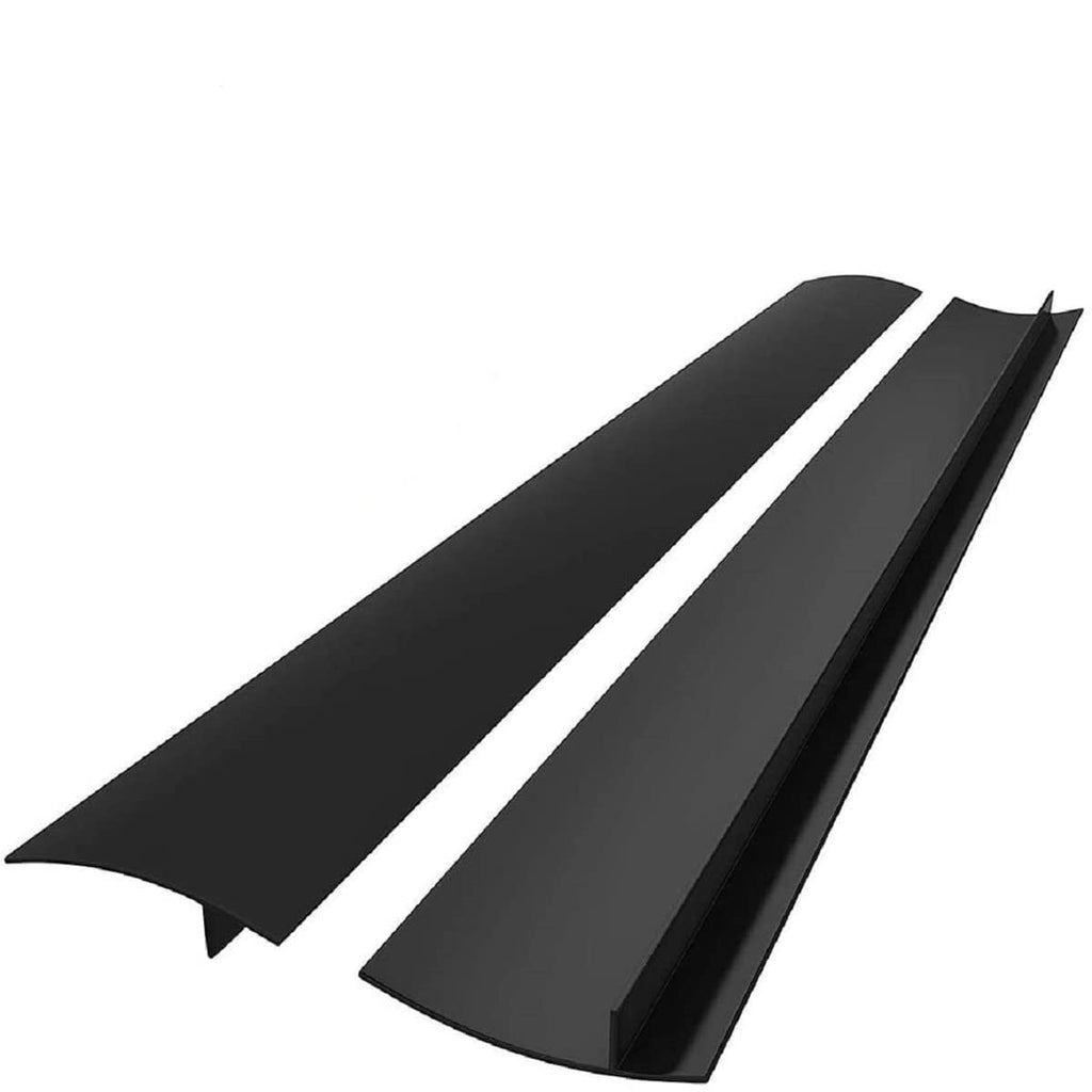 FLSEPAMB Silicone Stove Gap Covers, 2 Pack Heat Resistant Oven Gap Filler Seals Gaps with Anti-Slip Mirror Base, Stain Resistant Stove Counter Gap Cover Silicone Strips Between Stovetop and Counter