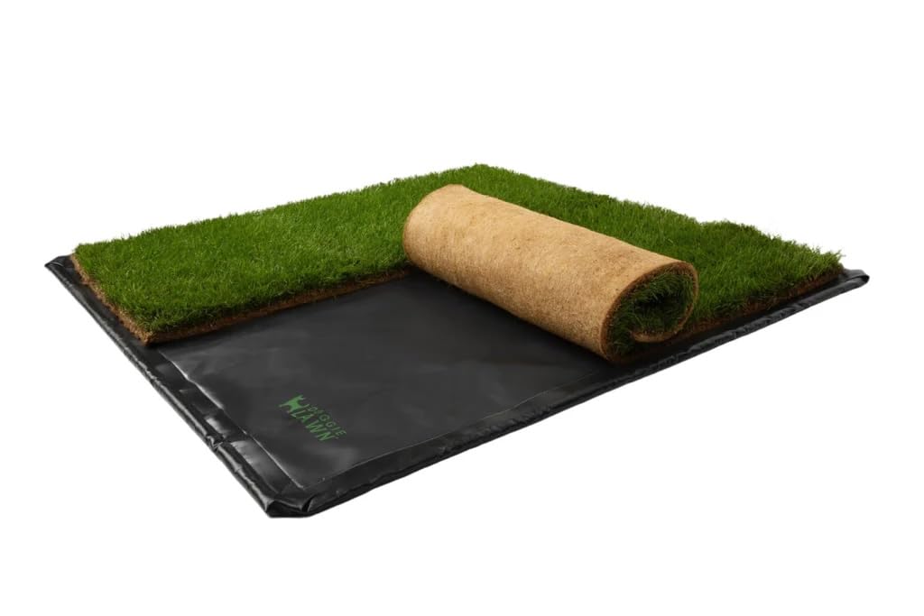 DoggieLawn XL - Real Grass Disposable Potty Training Puppy Pee Pads, Dog Grass Pee Pad, Potty Training Pee Pad, Puppy and Dogs Grass Pee Pads, Puppy Grass Pads, 48 x 24 Inches with Reusable FlexTray