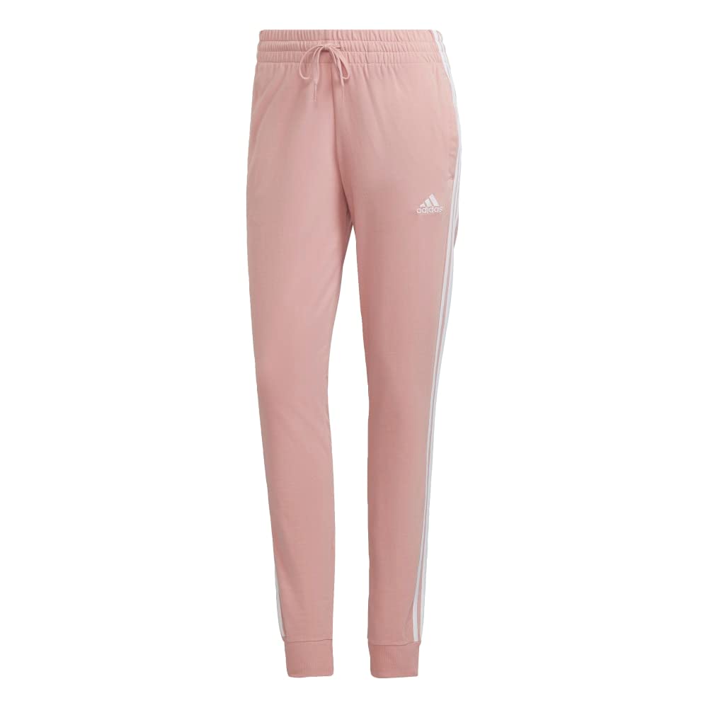 adidas Womens 3-Stripes Drawstring Sweatpants Training Casual - Black