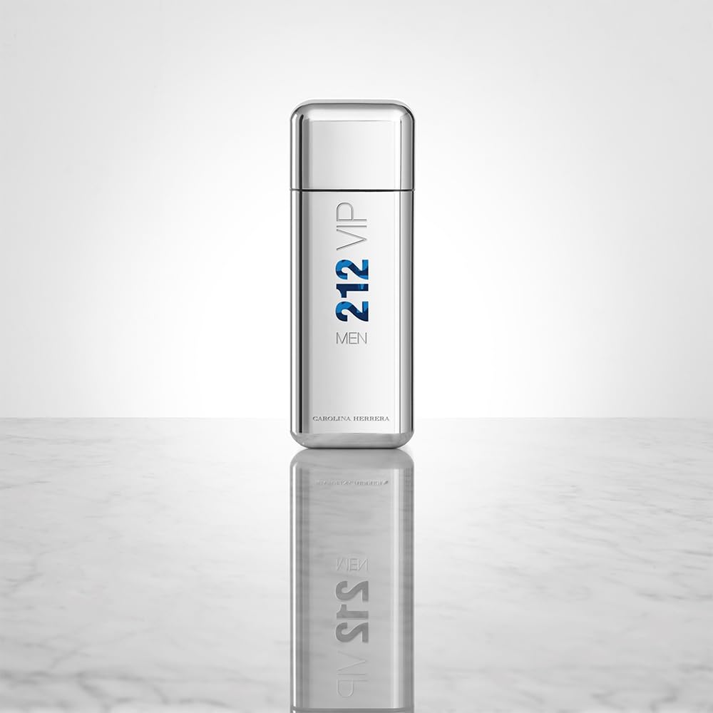 Carolina Herrera 212 Vip Men Fragrance For Men - Notes Of Caviar Lime, Ginger And Tonka Bean - Intimate And Magnetic Scent - Blend Of Fresh And Woody - Perfect For Night Use - Edt Spray - 1.7 Oz