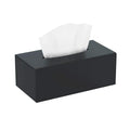 HIIMIEI Tissue Box Cover, Acrylic Tissue Holder Napkin Dispenser for Home Office Restaurant Desk Decor, Black Square 5.4x5.4x5.4''