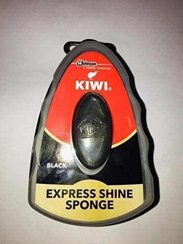 Kiwi Express Shoe Shine Sponge, Black and neutral 0.2 fl oz (Black & Neutral (1 Each))