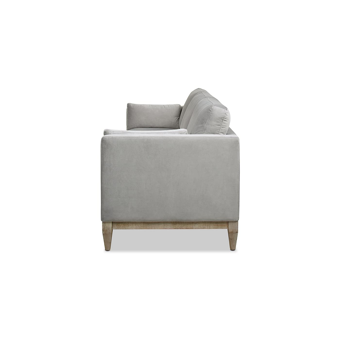 Jennifer Taylor Home Knox 84" Modern Farmhouse Performance Velvet Fabric Living Room Sofa Couch in Burnt Orange