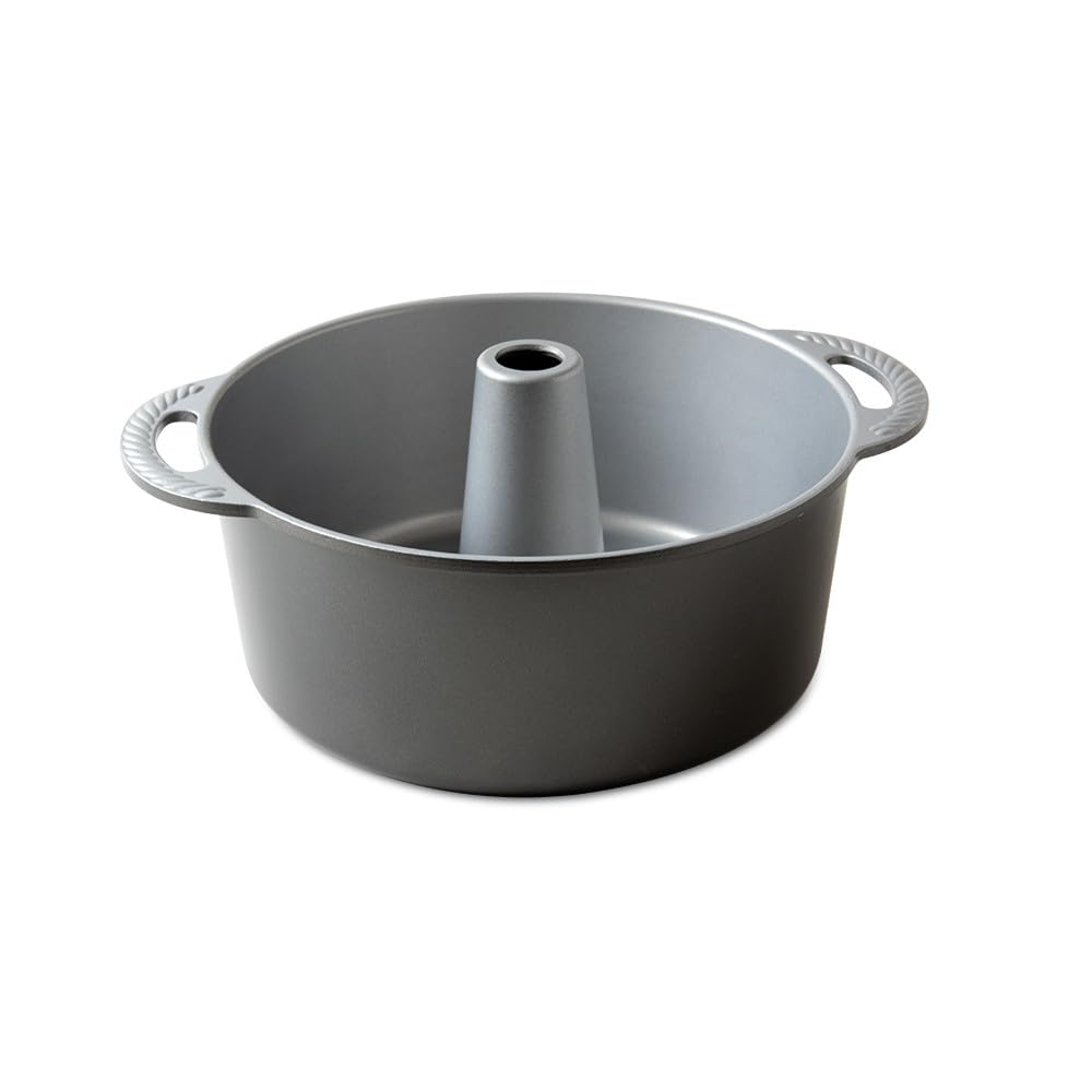 Nordic Ware Classic Cast Pound Cake, Nonstick 10 Inch One Piece Pan - Great for Angel Food, Coffee Cake, 18 Cup - Graphite