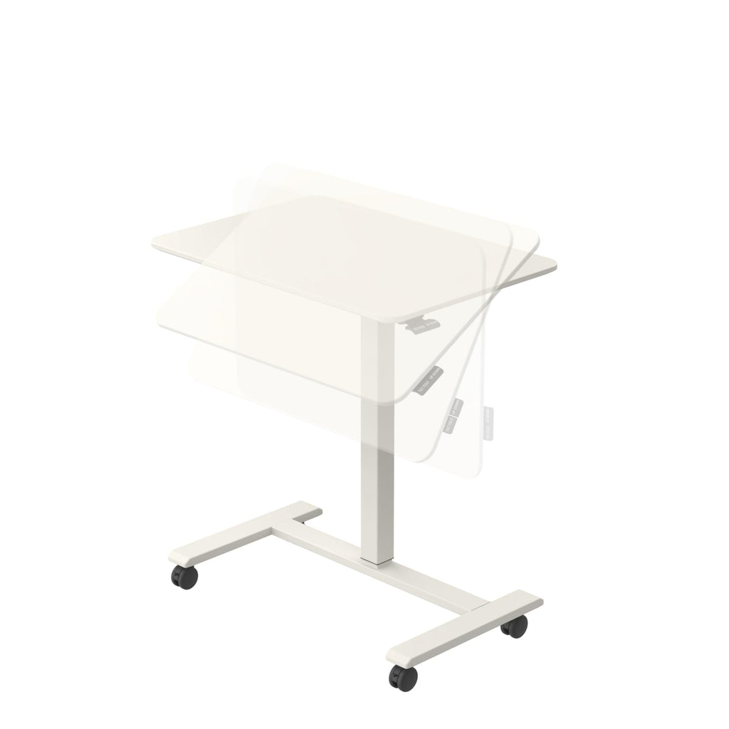 TopJob ANYDESK FOLD Mobile Standing Desk, Portable with Lockable Wheels, Foldable Stand Desk, Rolling Computer Workstations, Used for Home, Couch Side Table, Bedside Table in Bed Room Kitchen (Black)