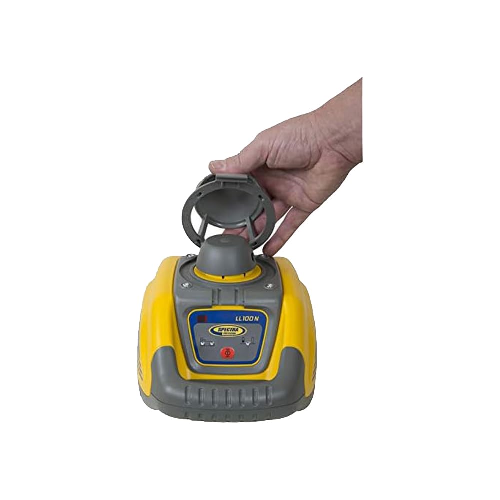 Spectra Precision LL100N Laser Level, Self-Leveling laser with HR320 Receiver, Class 2, C59 Rod Clamp, Alkaline Batteries, Carry Case, Yellow