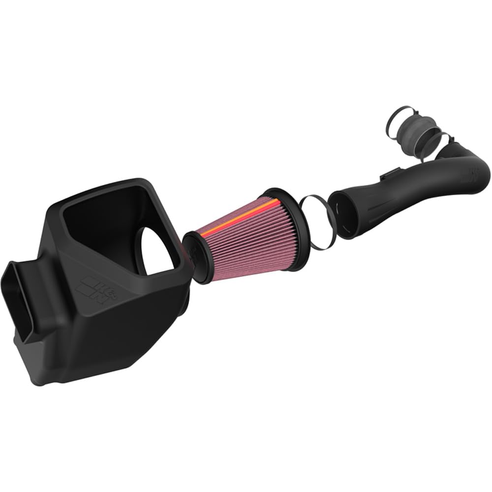 K&N Cold Air Intake System: High-Flow Air Filter, Increase Performance & Towing: Compatible with 2009-2014 Chevy/GMC/Cadillac Silverado, Suburban, Tahoe, Sierra, Yukon, Escalade, Avalanche, 57-3070
