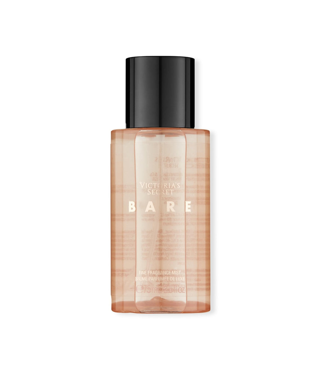 Victoria's Secret Bare Fragrance Mini Mist, notas de sándalo australiano, mandarín de Madagascar y violeta egipcia, spray corporal para mujer (2.5 onzas)