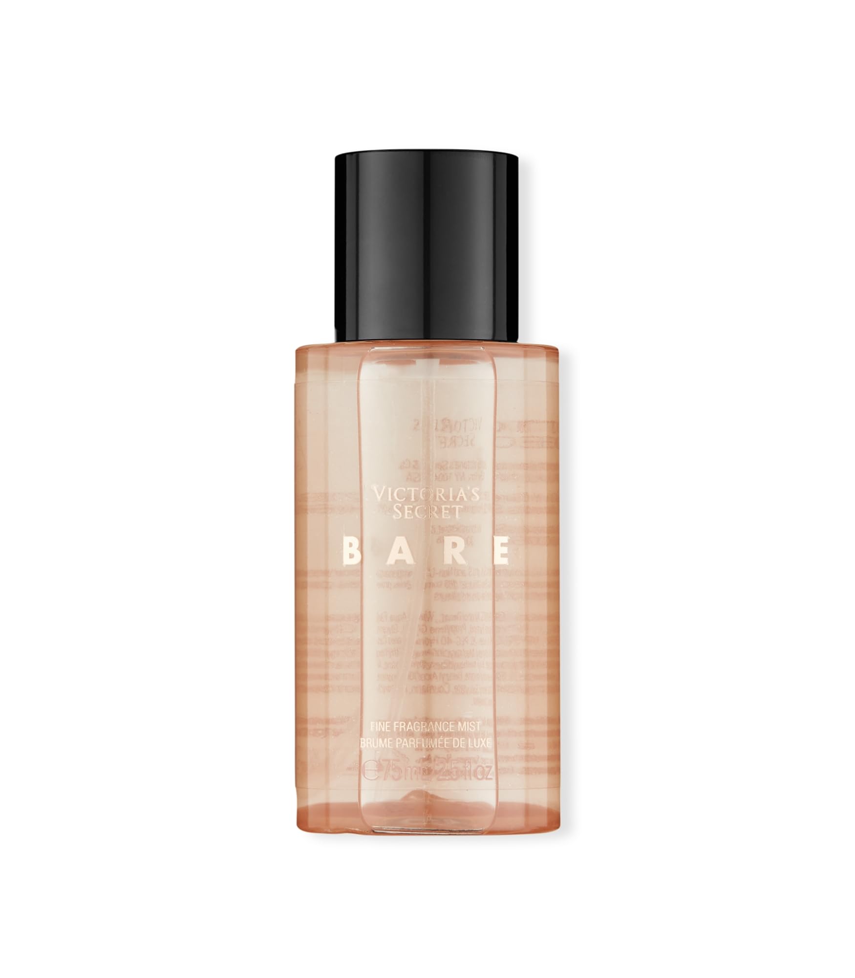 Victoria's Secret Bare Fragrance Mini Mist, notas de sándalo australiano, mandarín de Madagascar y violeta egipcia, spray corporal para mujer (2.5 onzas)