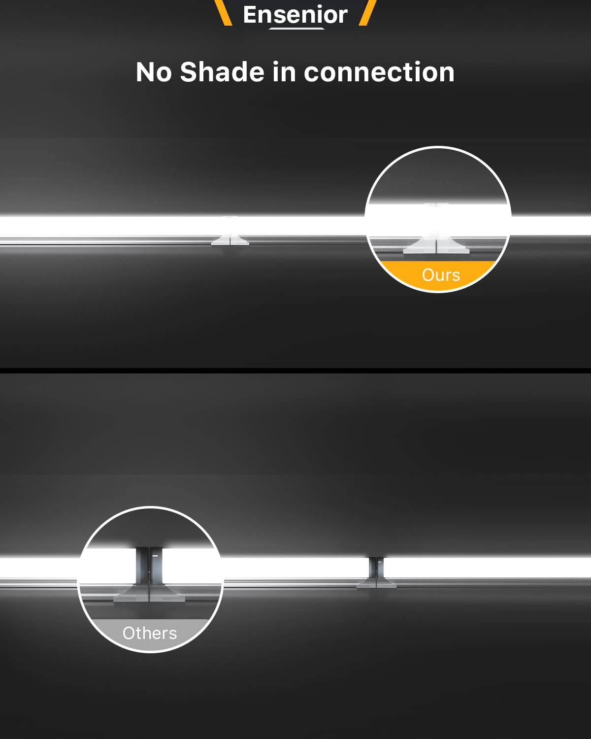 Ensenior 4FT LED Shop Lights - 5000LM 6000K Ultra Bright Daylight, T8 Commercial Bay Lighting, LED Lights for Garage/Shop/Basement, 36W (139 LM/W), Linkable, Plug & Play, ETL & FCC Certified, 4 Pack
