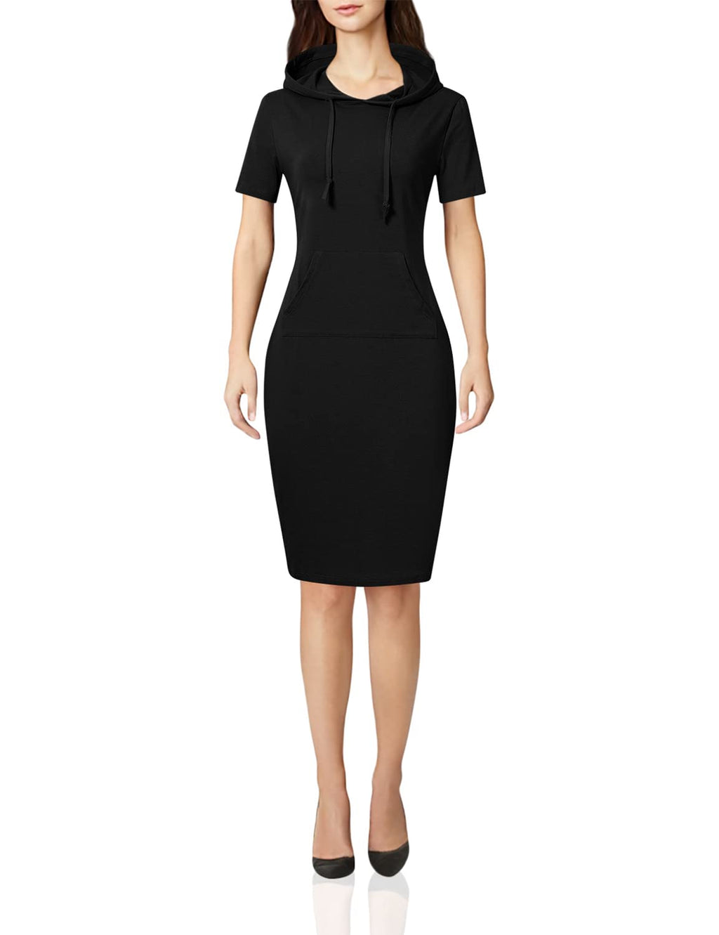 MISSKY Women's Women's Sweatshirt Hooded Dress