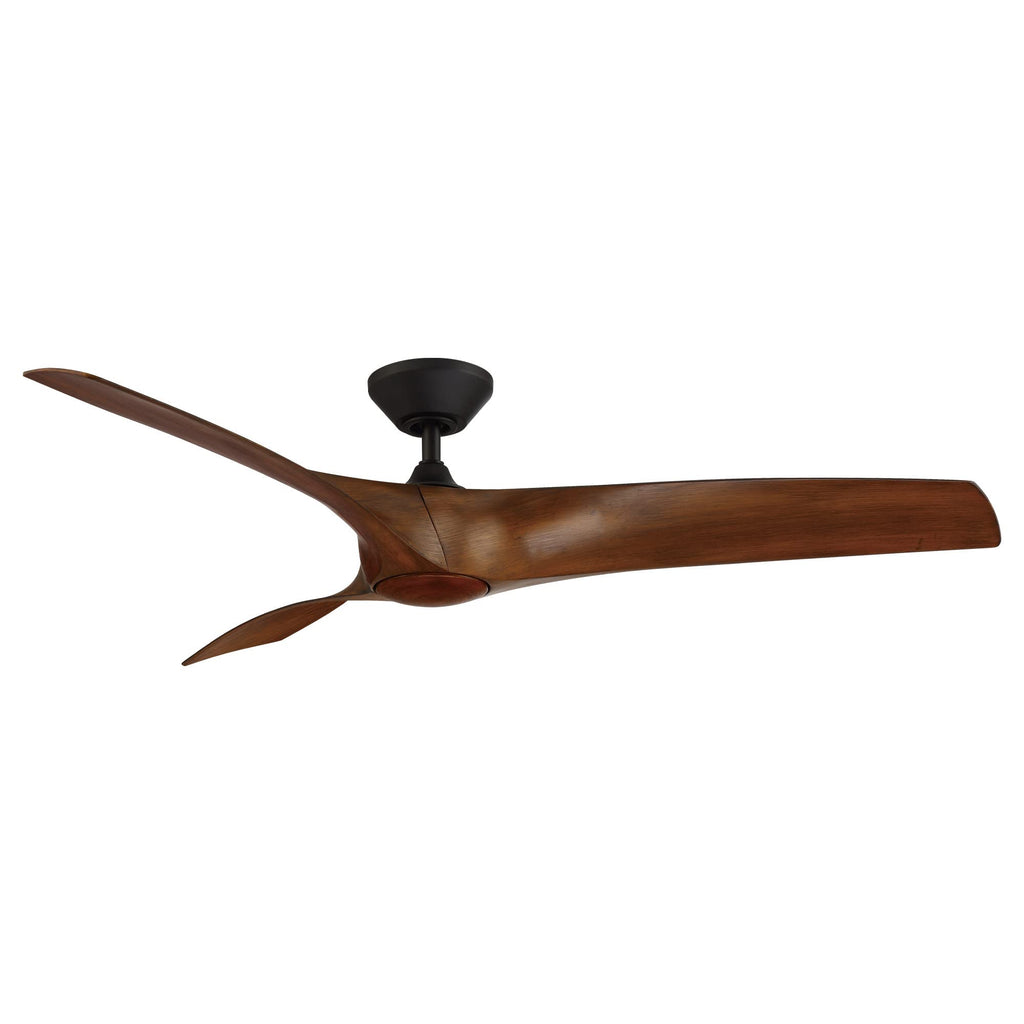 Modern Forms Zephyr Smart Indoor and Outdoor 3-Blade Ceiling Fan 52in Bronze/White Oak with Adjustable CCT 2700K-3000K-4000K-5000K LED Light Kit and Remote Control