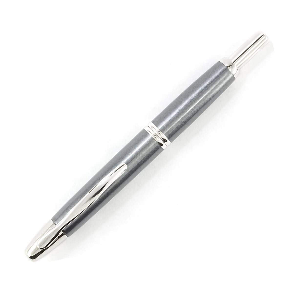 PILOT Vanishing Point Collection Refillable & Retractable Fountain Pen, Black Carbonesque Barrel with Rhodium Accents, Blue Ink, Medium Nib (60246)