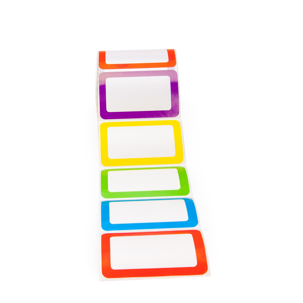 L LIKED 250 Stickers - 3.5" x 2.25"Colors Plain Name tag Labels with Perforated Line for School Office Home (Star - 250 Labels)