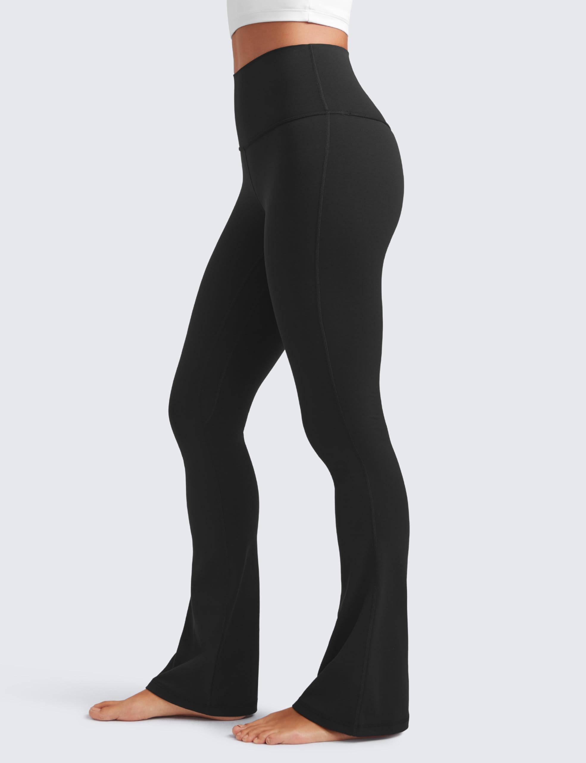 CRZ YOGA Butterluxe Mini Flared Leggings 30"/31.5"/33'' - High Waist Bootcut Casual Lounge Women Yoga Pants with Pocket