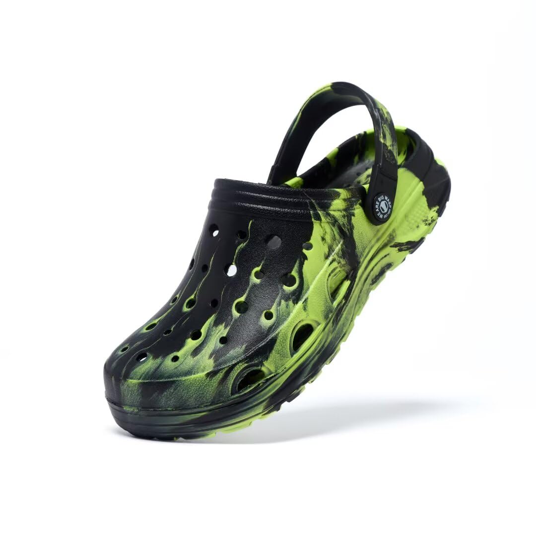 Kids Boys&Girls Black Camouflage Clogs Children's Beach Shoes Classic Marbled Tie Dye Clog Little Kid