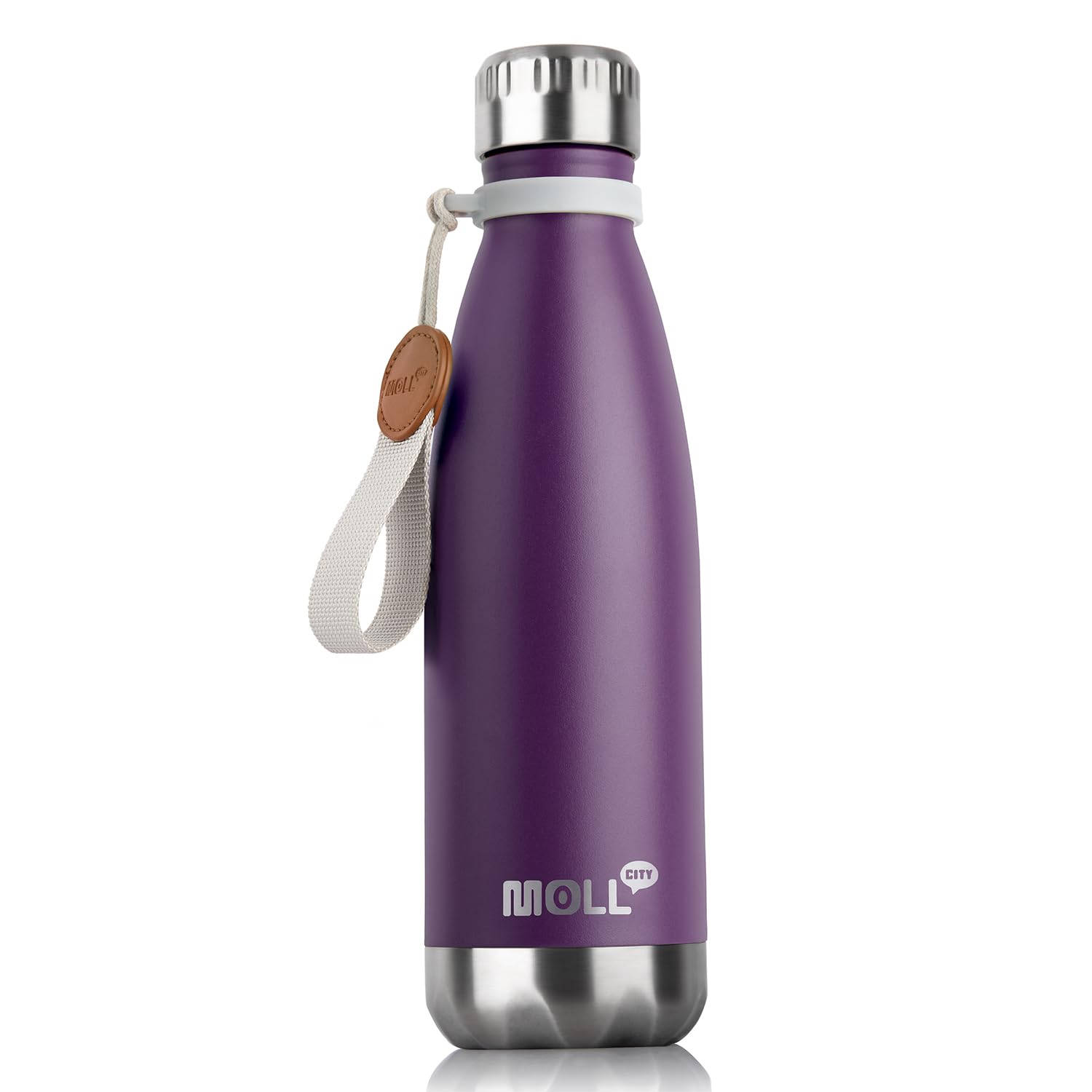 9 oz Water Bottle for Kids-Small Stainless Steel Water Bottle for School Vacuum Insulated Metal Leak Proof Cola Shape Water Flask for Boys Girls(Baby Blue)