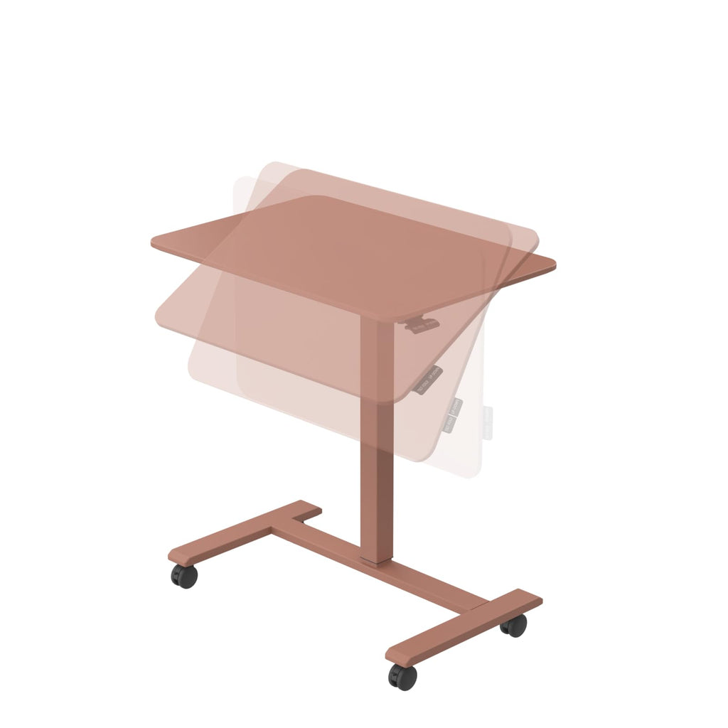TopJob ANYDESK FOLD Mobile Standing Desk, Portable with Lockable Wheels, Foldable Stand Desk, Rolling Computer Workstations, Used for Home, Couch Side Table, Bedside Table in Bed Room Kitchen (Black)